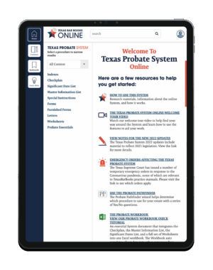 Texas Probate System Online Subscription