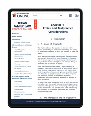 Texas Family Law Practice Manual Online Subscription