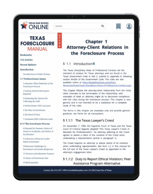 Texas Foreclosure Manual Online Subscription