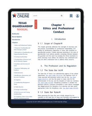 Texas Guardianship Manual Online Subscription
