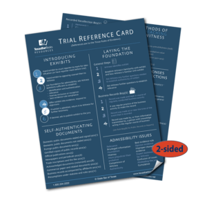 trial reference card - texas bar books