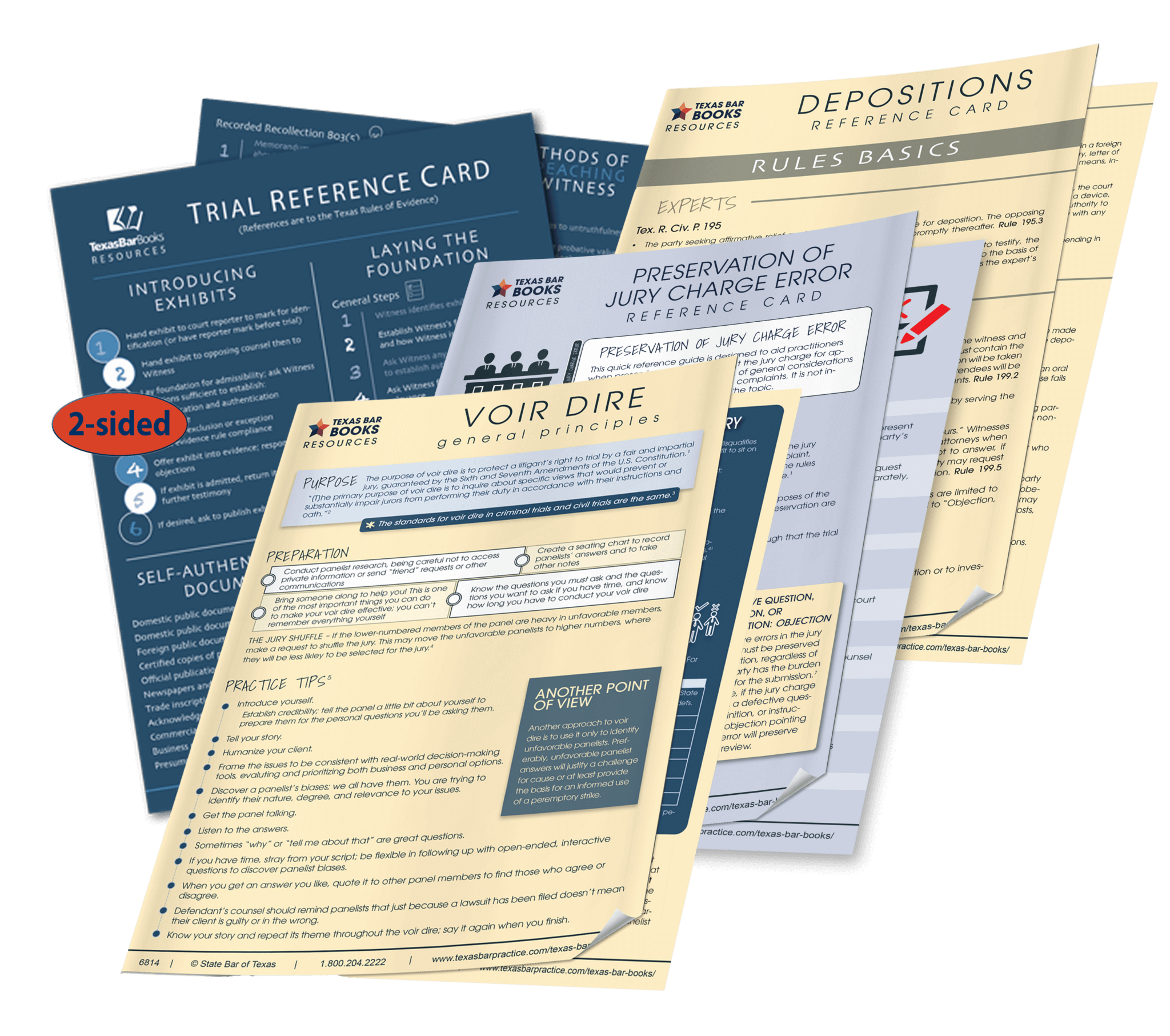 Civil Trial Reference Card Set Texas Bar Practice