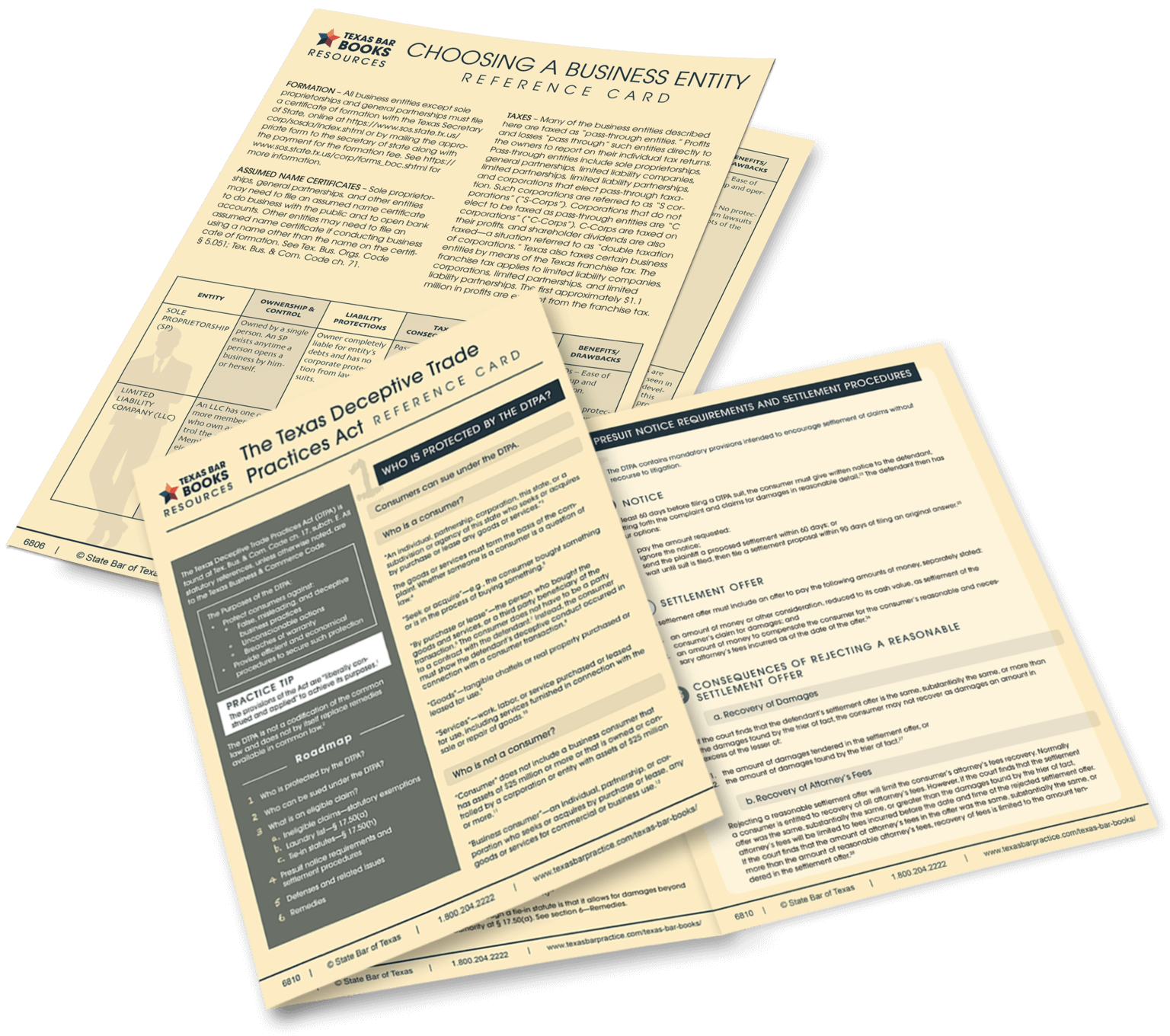 Business Law Reference Card Set Texas Bar Practice