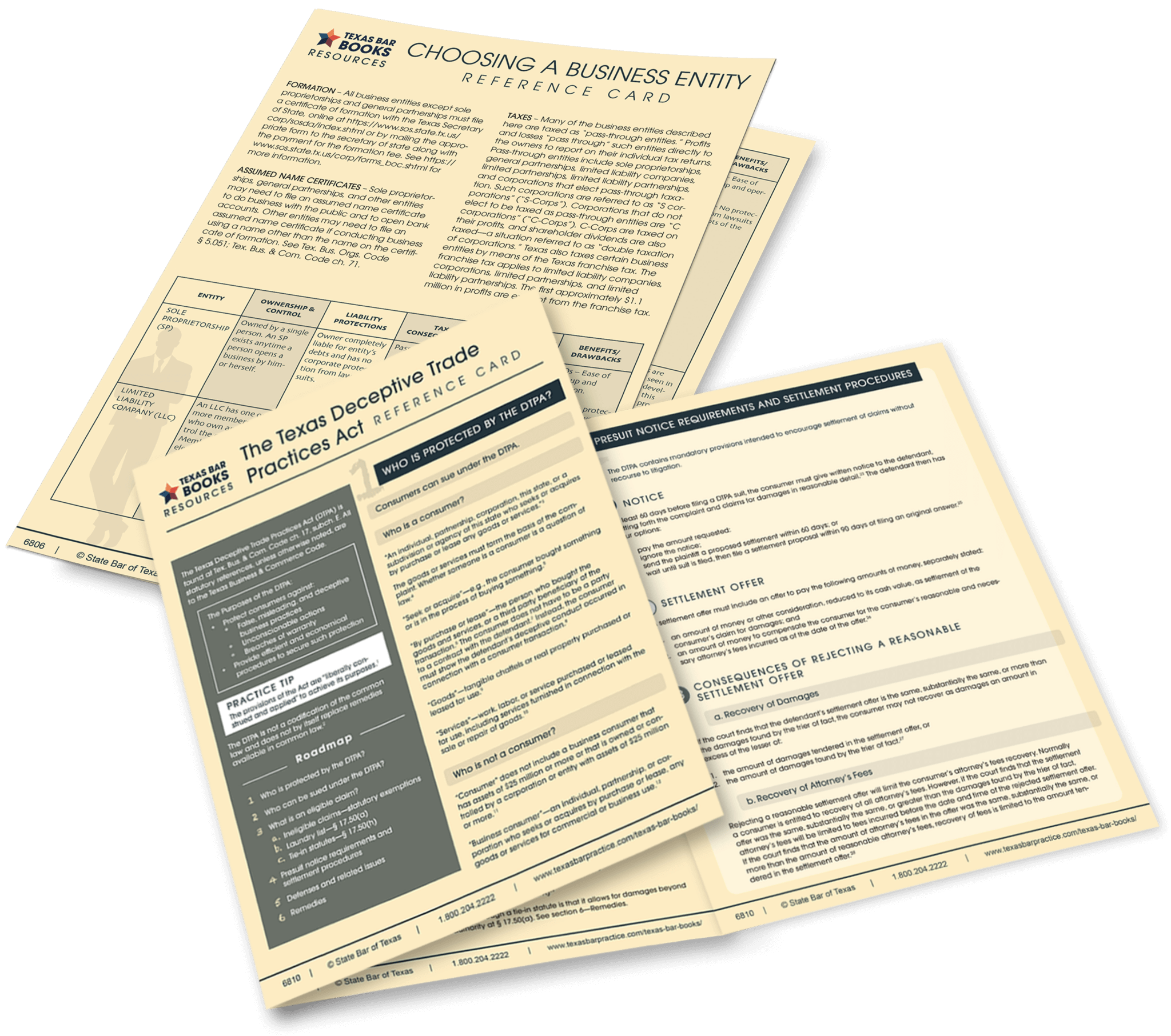 Business Law Reference Card Set Texas Bar Practice