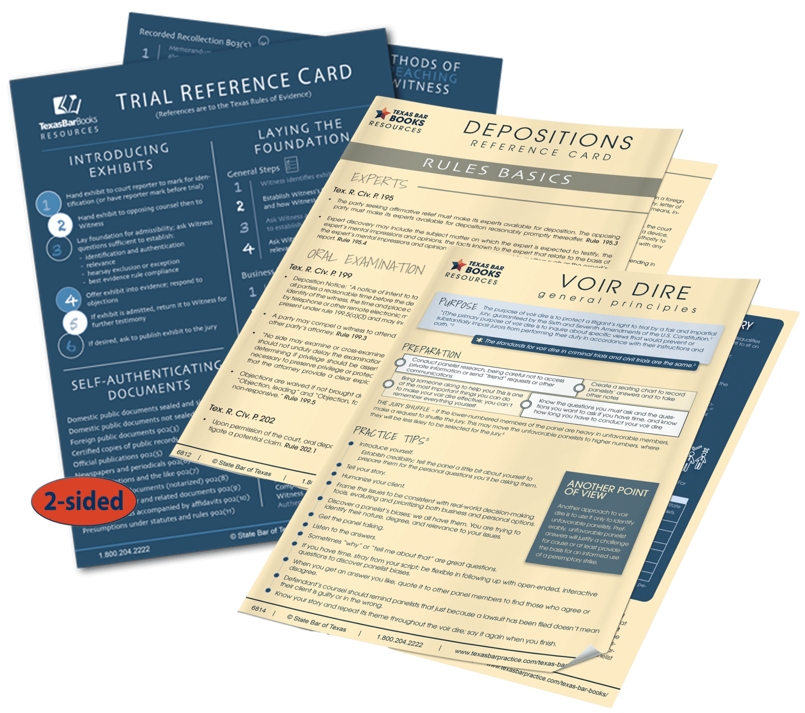 Civil Trial Reference Cards Set Texas Bar Practice