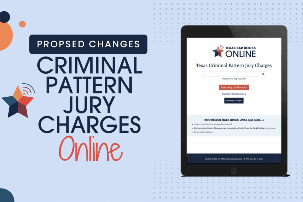 Proposed Changes: Texas Criminal Pattern Jury Charges